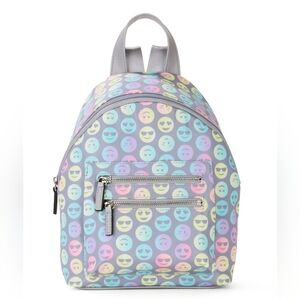 Pastel Emoji Print Mini Backpack